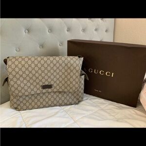 Gucci Guccissima Monogram Canvas Diaper Baby Messenger Bag Changing